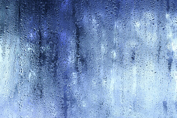 abstract wet glass background. background condensation on glass