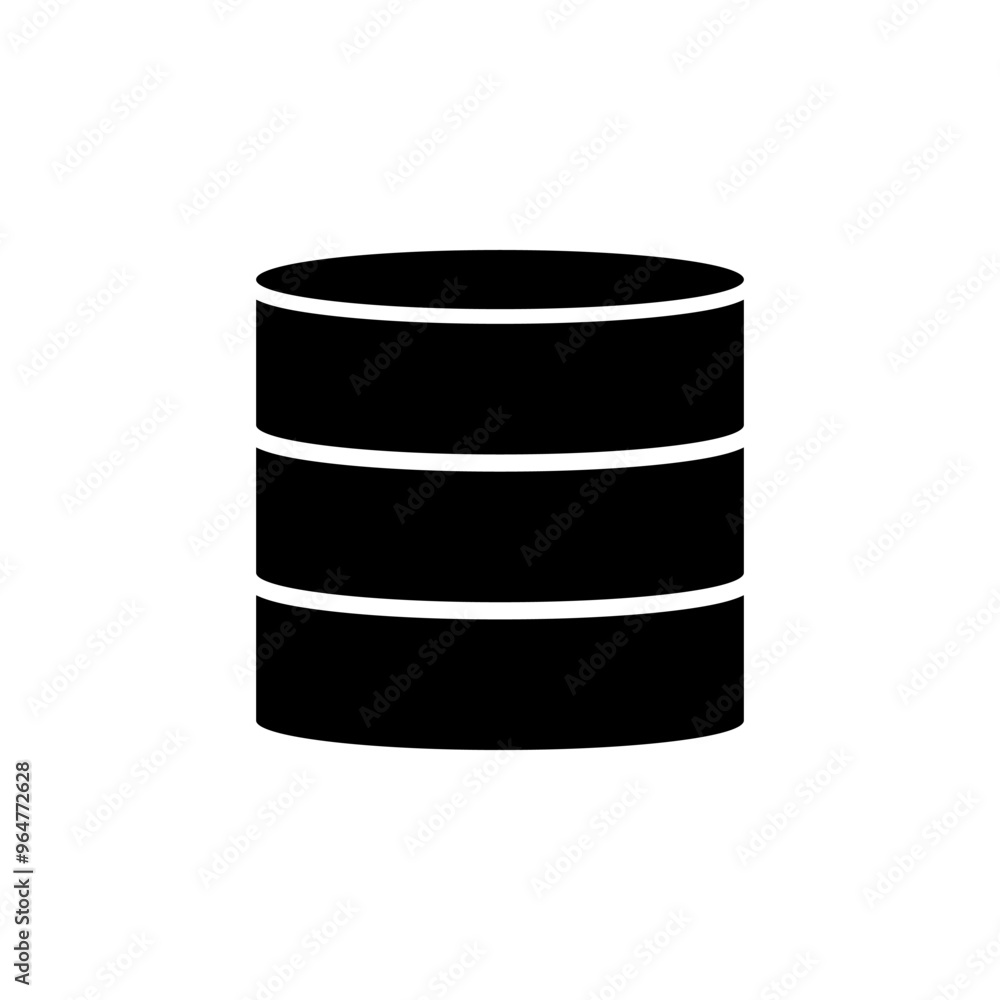 Poster database, data storage solid flat vector icon isolated on white background.