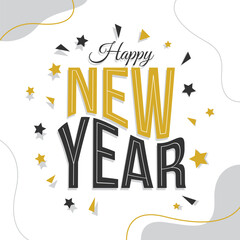 Happy  New Year Vector Design	