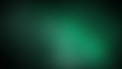 A deep 4K grainy gradient of emerald green and black. This textured, smooth backdrop is perfect for modern digital designs, sleek wallpapers, banners, and elegant presentations