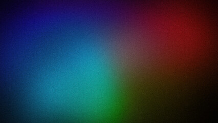 A vibrant 4K grainy gradient blending rich shades of blue, green, red, and purple. This colorful and dynamic backdrop is perfect for striking digital designs, banners, wallpapers, and presentations