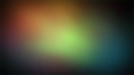 A grainy 4K gradient blending warm and cool colors, including green, orange, yellow, and blue, creating a smooth, atmospheric backdrop. Ideal for banners, wallpapers, and creative designs