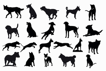 Dog silhouettes