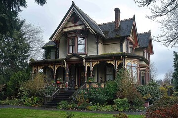 A Restored Victorian Gem: Exquisitely Detailed Architecture, Lush Greenery, and a Touch of Nostalgia