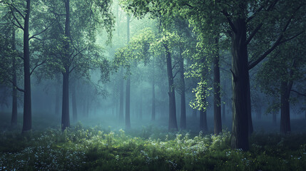 Obraz premium spring forest
