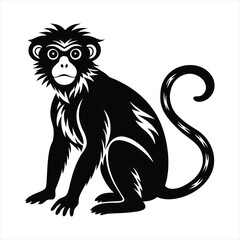 monkey silhouette vector