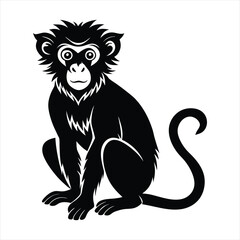 monkey silhouette vector