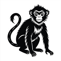 monkey silhouette vector