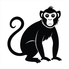 monkey silhouette vector