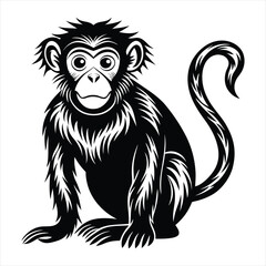 Obraz premium monkey silhouette vector