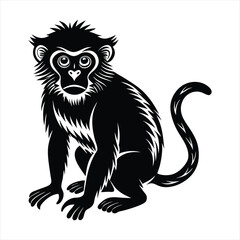 monkey silhouette vector