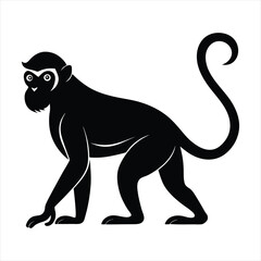 monkey silhouette vector