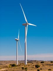 A&eacute;reo generadores el&eacute;ctricos de viento.