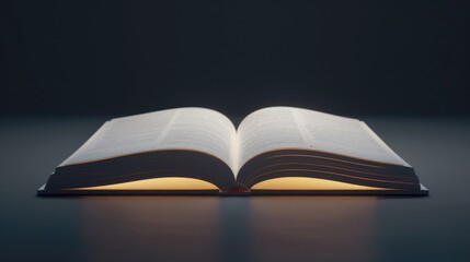 Obraz premium An open book sits on a table, ready for reading