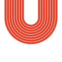 Vector layout template design for run, championship or any sports event. Poster design with abstract running track on stadium with lane.