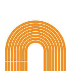 Obraz premium Vector layout template design for run, championship or any sports event. Poster design with abstract running track on stadium with lane.