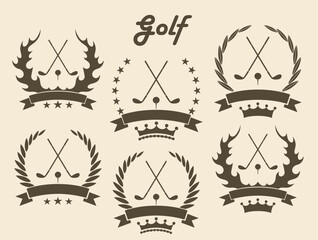 Obraz premium Golf logo. Isolated Golf on white background