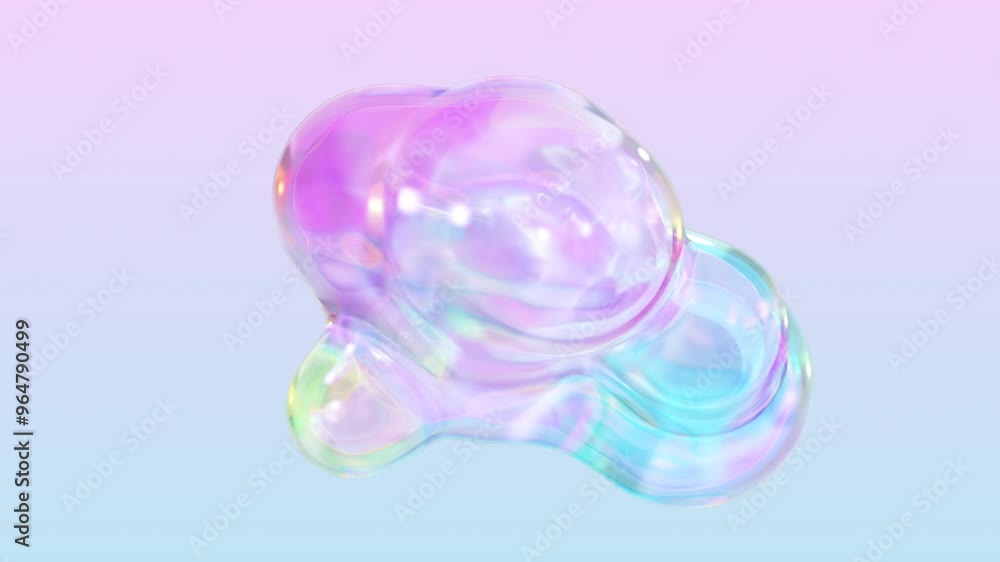 Aufkleber a metaball animation transforms liquid blobs. 3d abstract colorful metaballs in the background. an a