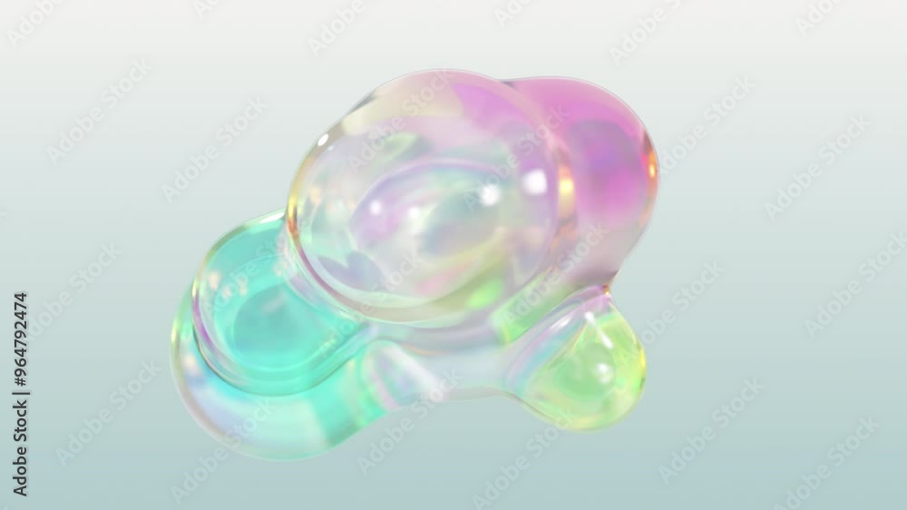 Aufkleber a metaball animation transforms liquid blobs. 3d abstract colorful metaballs in the background. an a