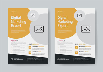 Flyer Mockup BUSINESS FLYER TEMPLATE 1 COLOR DESIGN