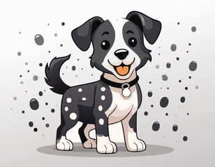 Australian Cattle Dog vector design. affectionate, energetic, Shetland, border collie, cute, collie.