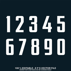 Fototapeta premium Sport Jersey Numbers Vector and Clip Art