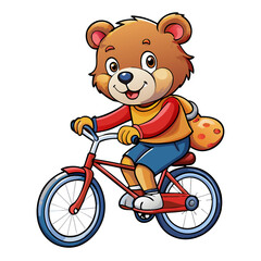 Charming Bear Biking in Style