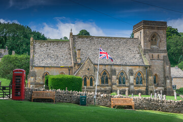 Traditional old British village, England, UK