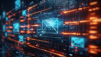 Humanlike digital head with AI representing advanced technology and intelligence in the digital age