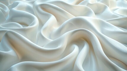 Obraz premium White bedding sheet fabric with abstract wrinkles