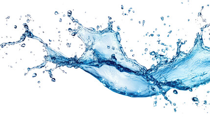 splash of blue liquid on transparent background