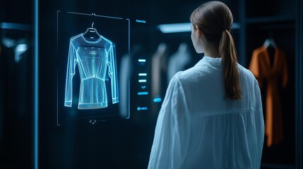 AI personal stylist, digital wardrobe management, holographic outfit planning