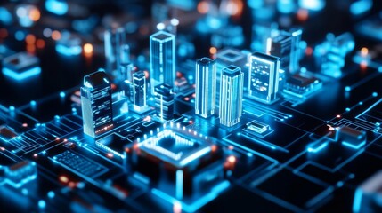 AI-driven architecture, digital building design, holographic city models