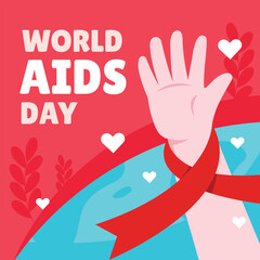World AIDS Day Banner Background Illustration.