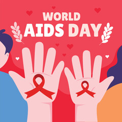 World AIDS Day Banner Background Illustration.