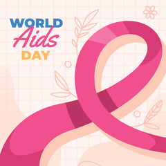 World AIDS Day Banner Background Illustration.