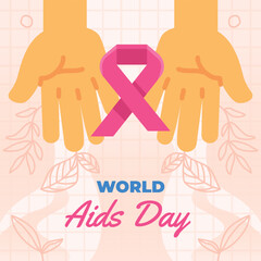 World AIDS Day Banner Background Illustration.