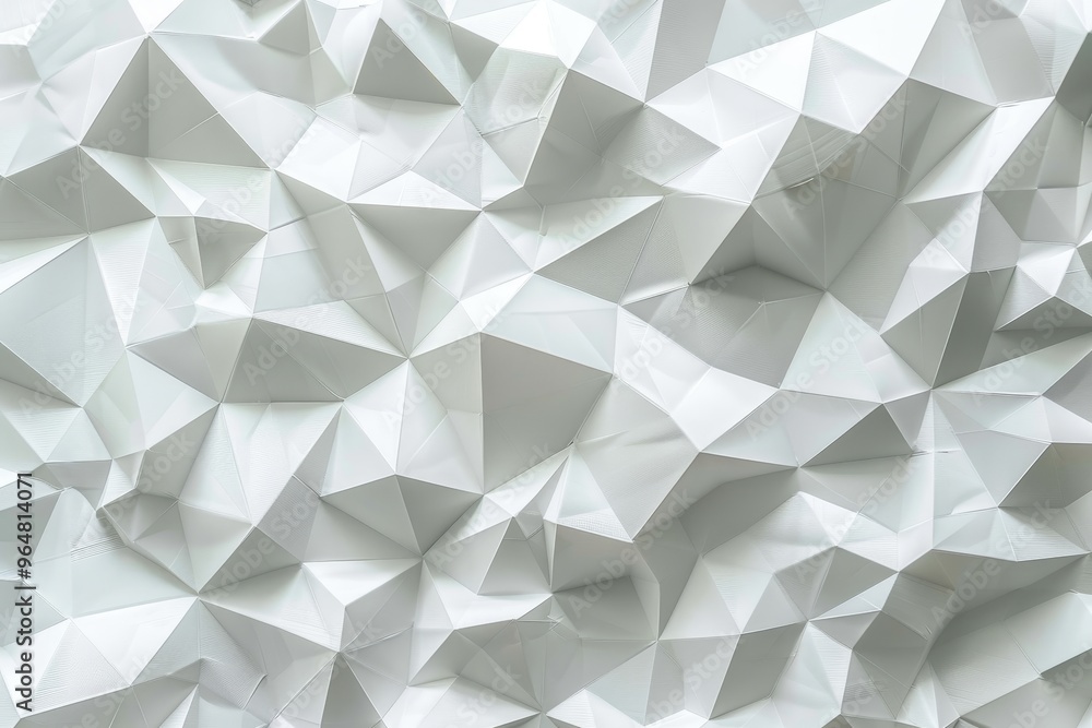 Poster a detailed view of a textured white wall showcasing intricate geometric patterns, creating a contemp