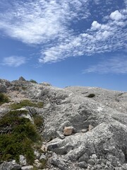 mountain landscape with blue sky