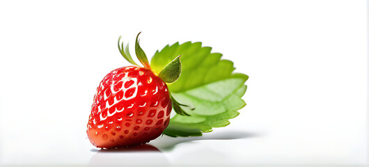 wild strawberry isolated white background