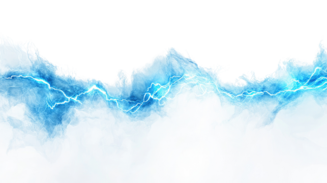 electricity on transparent background