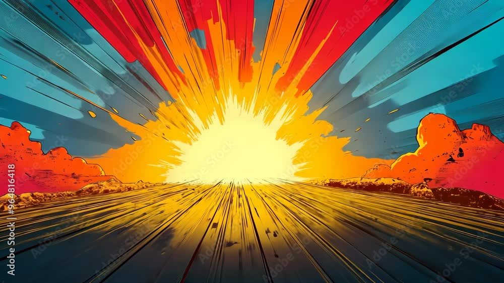 Aufkleber abstract colorful explosion with dynamic motion