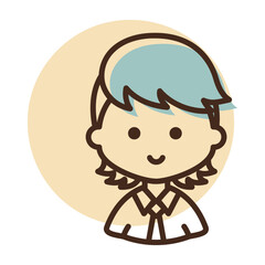 Man boy character face avatar vector icon