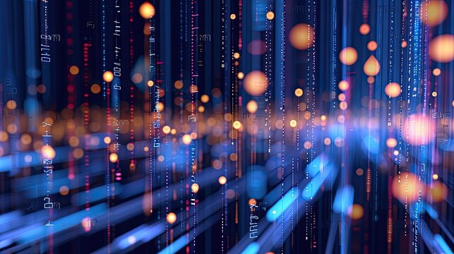 Digital information concept - binair code background