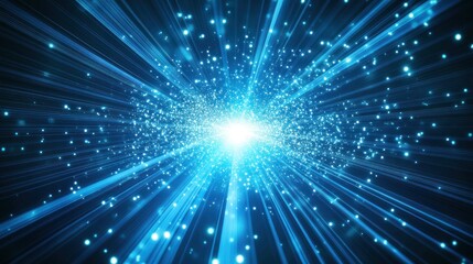 Abstract Blue Light Rays and Particles