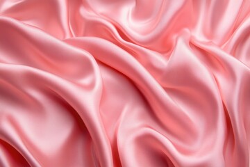 Obraz premium Soft Pink Satin Dream: Abstract Textile Design with Elegant Waves and Luxurious Texture