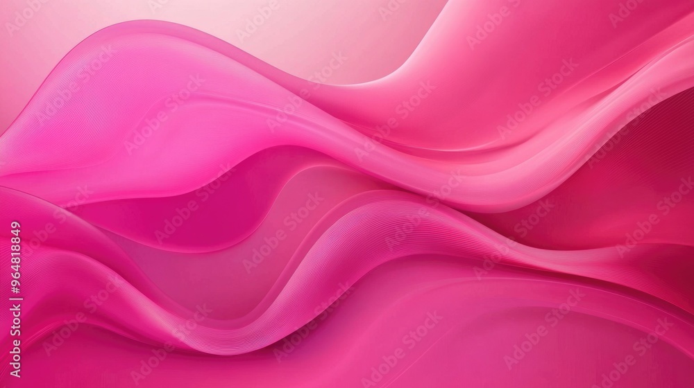 Poster pink abstract wave design: bright and colourful background with curves and elegant art shape