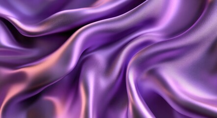 Obraz premium Elegant Purple Silk Background with Abstract Ripples and Luxurious Texture