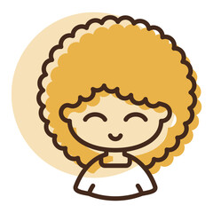 Avatar young sexy woman with african hairstyle