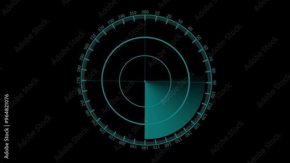Poster dark whit radar navigation is looking for objects. simple radar . tint color, scanning with black ba